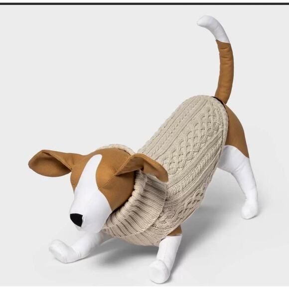NEW Dog Cat Clothes PET KNIT SWEATER Size MED 20-40LB Cream Boots & Barkley NWT - Picture 11 of 13